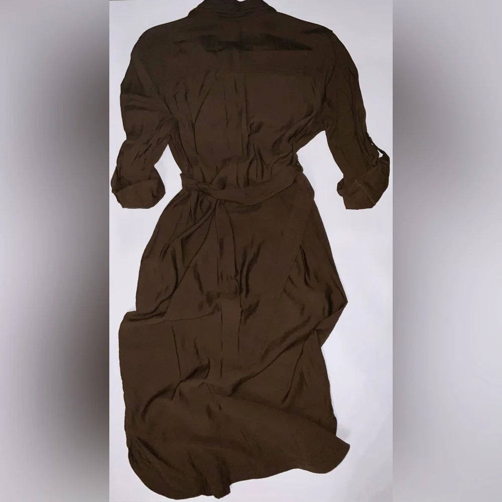 Banana Republic brown safari style dress - Picture 2 of 5